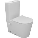 مرحاض تايتن ملاصق للحائط سيديلى عادي اللون أبيض من سانيبيور