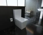 ⁦مرحاض كيبلر ملاصق للحائط سيديلى ذاتي الغلق اللون أبيض من سانيبيور⁩ - الصورة ⁦2⁩