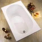 ⁦بانيو فينسيا مقاس 120 × 70 × 35 سم بدون كرسى اللون أبيض من ديورافيت⁩ - الصورة ⁦2⁩
