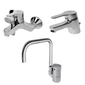 طقم خلاطات سليم لاين 3 قطع (قنطرة عالية) من Ideal Standard
