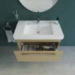 ⁦حوض لوحدة موبيليا ايكاروس اللون أبيض مقاس 85 × 49 سم من سانيبيور⁩ - الصورة ⁦2⁩