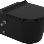 مرحاض معلق تايتن اللون إسود مط سيديلي ذاتي الغلق من سانيبيور