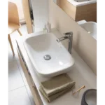 ⁦حوض وش ديوراستايل DuraStyle بالعامود الطويل اللون أبيض 60 سم من ديورافيت⁩ - الصورة ⁦4⁩