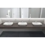 ⁦حوض ديوراستايل DuraStyle فوق الرخامة / فوق سطح أفقى اللون أبيض مقاس 60 سم من ديورافيت⁩ - الصورة ⁦4⁩