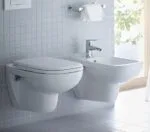 ⁦مرحاض معلق دي كود D-Code اللون أبيض سيديلي ذاتي الغلق من ديورافيت⁩ - الصورة ⁦2⁩