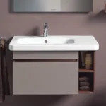 ⁦حوض لوحدة موبيليا ديوراستايل DuraStyle اللون أبيض مقاس 80 سم شمال من ديورافيت⁩ - الصورة ⁦2⁩