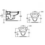 مرحاض بلايا معلق G4994 اللون أبيض ايديال ستاندرد