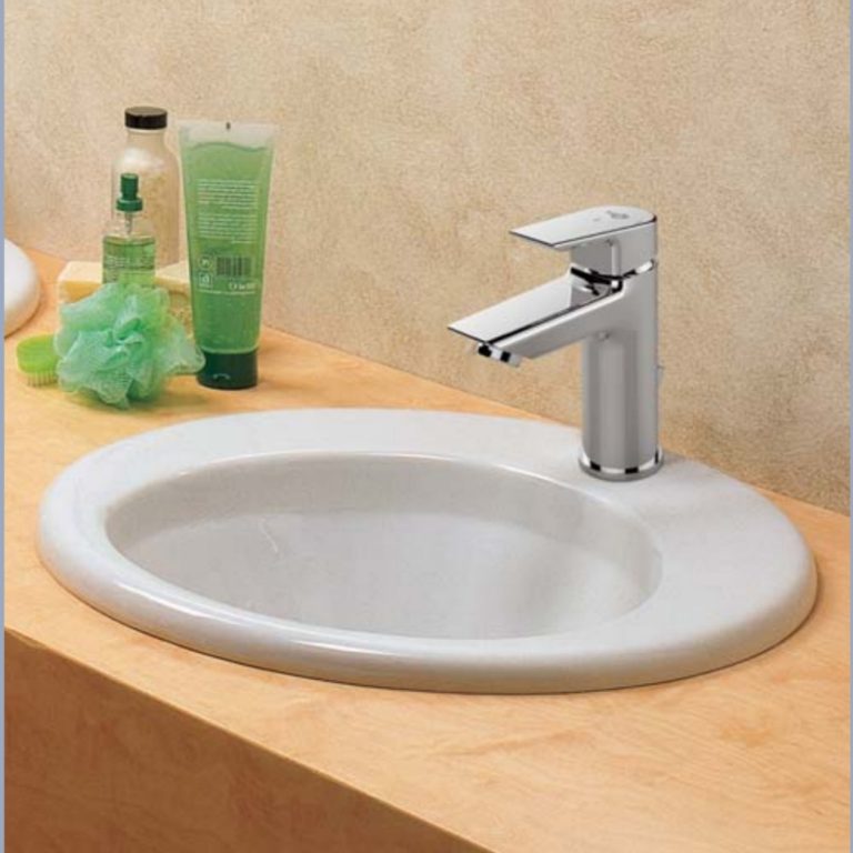 حوض اوفالوكس كونتر توب G 0800 اللون أبيض من ايديال ستاندرد