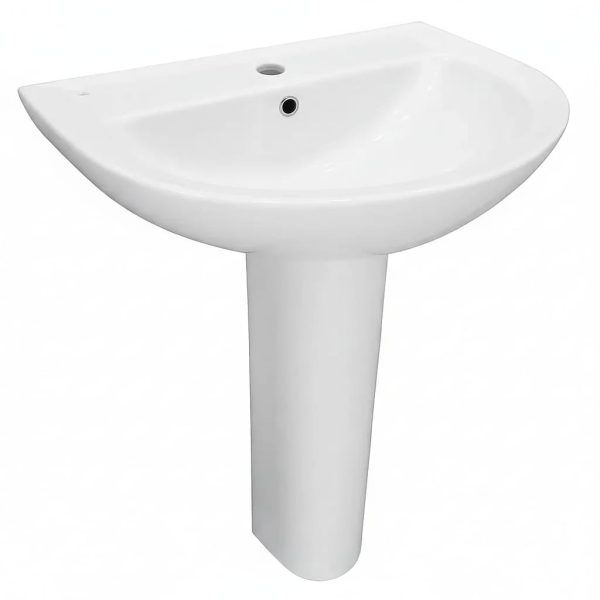 حوض وش بلان عامود طويل اللون أبيض المقاس 65 سم من ايديال ستاندرد