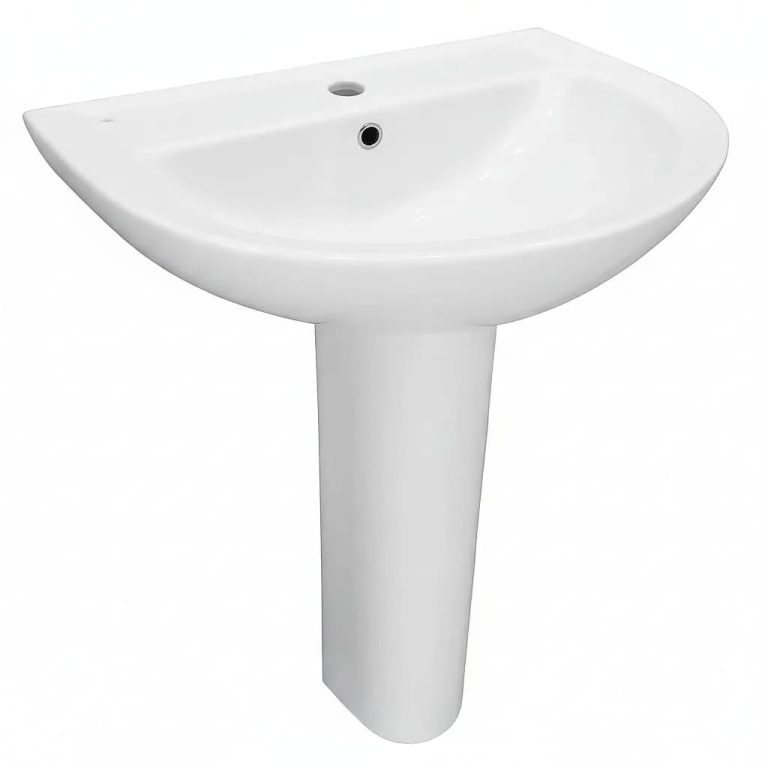 حوض وش بلان عامود طويل اللون أبيض المقاس 65 سم من ايديال ستاندرد