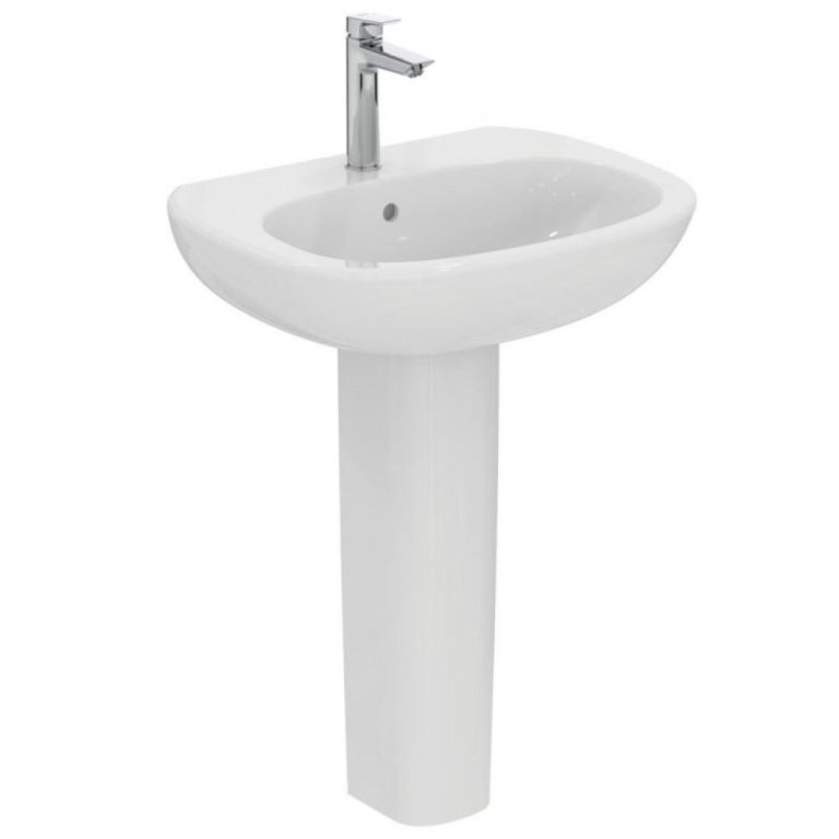 حوض تيسي G351501 عامود طويل مقاس 55/65 سم أبيض ايديال ستاندرد