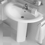 حوض مانتا R3163 عامود طويل 70سم أبيض ايديال ستاندرد