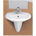 ⁦حوض مانتا معلق R4263 مقاس 50سم أبيض ايديال ستاندرد⁩ - الصورة ⁦2⁩