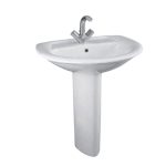 حوض مانتا R3163 عامود طويل 70سم أبيض ايديال ستاندرد