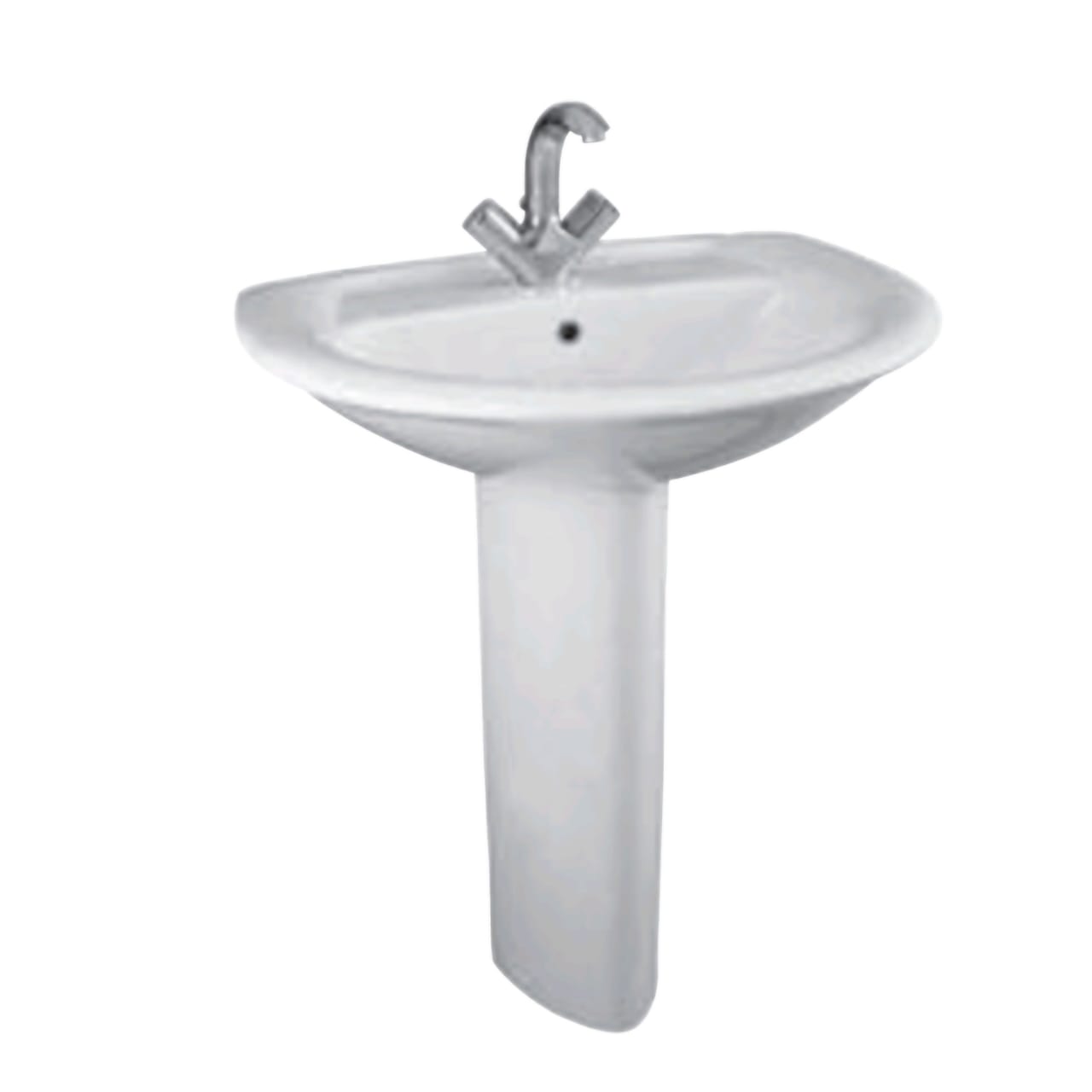 حوض مانتا70 ابيض حوض مانتا R3163 عامود طويل 70سم أبيض ايديال ستاندرد