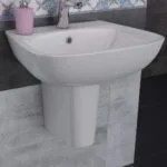 حوض نيو ايسيدرا G286501 G285501 عامود معلق 65 سم أبيض ايديال ستاندرد