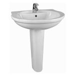 حوض وش سان ريمو 70 / 60 سم عامود طويل اللون أبيض ايديال ستاندرد