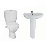 طقم صوفيا ايديال حوض عامود طويل سيديلى عادى ابيض