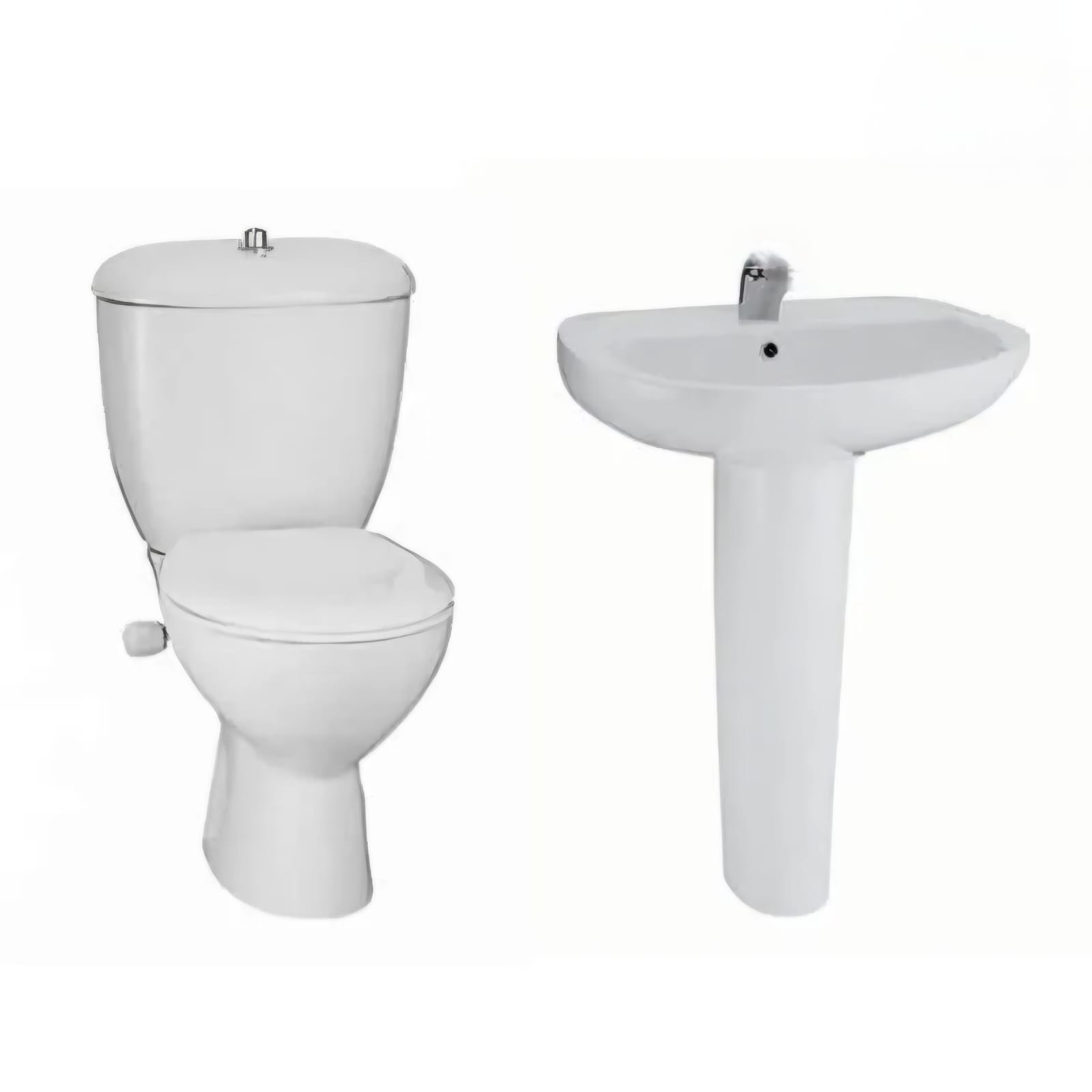 طقم صوفيا طقم صوفيا ايديال حوض عامود طويل سيديلى عادى ابيض