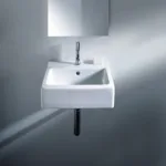⁦حوض فيرو  Vero يثبت فوق سطح أفقى اللون أبيض مقاس 45 × 35 سم من ديورافيت⁩ - الصورة ⁦2⁩