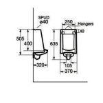 ⁦مبولة صغيرة بالدوش والصرف G 4031 اللون أبيض من ايديال ستاندرد⁩ - الصورة ⁦3⁩