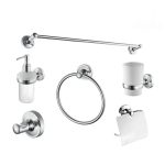 طقم إكسسوار الحمام 97700 ستاندرد 6 قطع لون نيكل كروم Standard Chrome