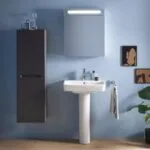⁦حوض وش نمبر وان Duravit No 1 بالعامود الطويل اللون أبيض المقاس 60*46 سم من ديورافيت⁩ - الصورة ⁦2⁩