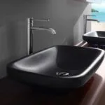 ⁦حوض دي نيو D-Neo فوق سطح أفقي إسود مط مقاس 60 سم ديورافيت⁩ - الصورة ⁦2⁩