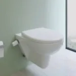 ⁦مرحاض معلق روزيتا اللون أبيض سيديلي عادي من سانيبيور⁩ - الصورة ⁦2⁩