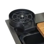 ⁦حوض مطبخ سمارت مقاس 75 × 45 سم بالصرف و المشتملات اللون اسود⁩ - الصورة ⁦7⁩