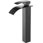 خلاط حوض وش Waterfall اسود مط ديكور ارتفاع 30 سم