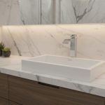 ⁦خلاط حوض وش Waterfall كروم لامع ديكور ارتفاع 30 سم⁩ - الصورة ⁦2⁩