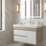 وحدة حمام بورديوم 80 سم بالحوض 2 درج سوفت كلوز + درفة