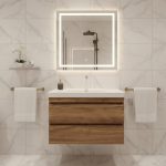 وحدة حمام بورديوم 80 سم بالحوض 2 درج سوفت كلوز