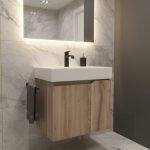 وحدة حمام بورديوم 60 سم بالحوض 2 درفة سوفت كلوز