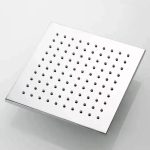 طاسة دش استانلس مربعة 1 مم بامب نيكل كروم متحركة