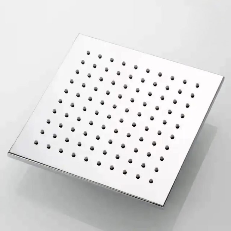 طاسة دش استانلس مربعة 1 مم بامب نيكل كروم متحركة