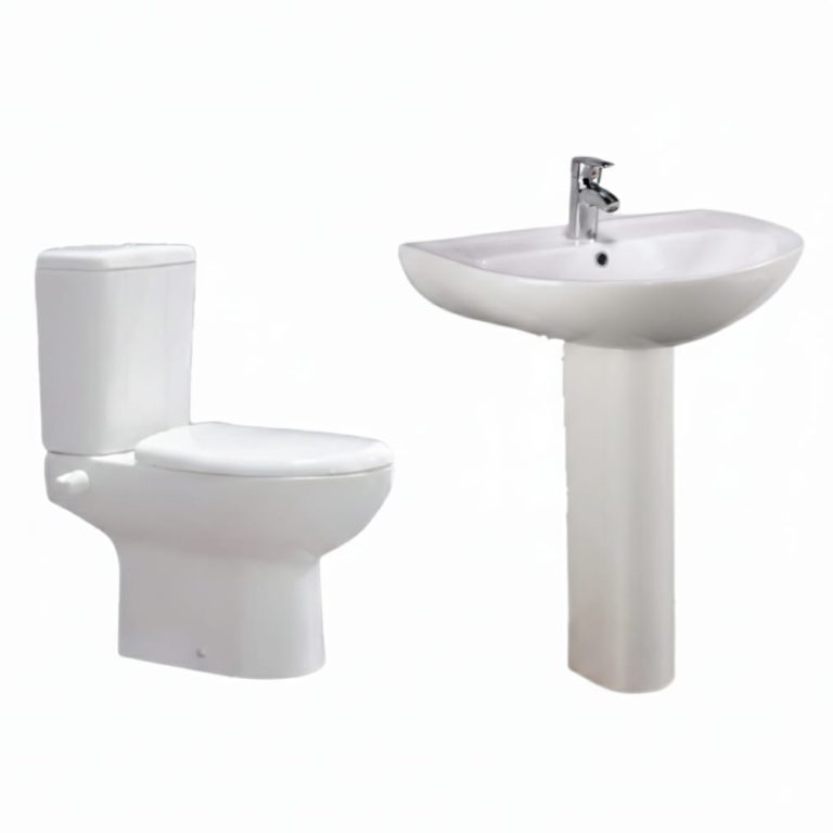 طقم بلان ايديال حوض 65 سم عامود طويل ابيض