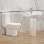 طقم بلان ايديال حوض 65 سم عامود طويل ابيض