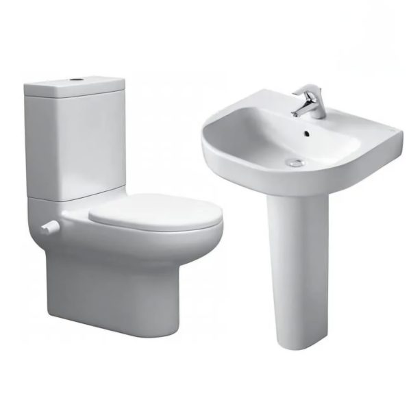 طقم بلايا ايديال ملاصق 55/65 سم عامود طويل ابيض