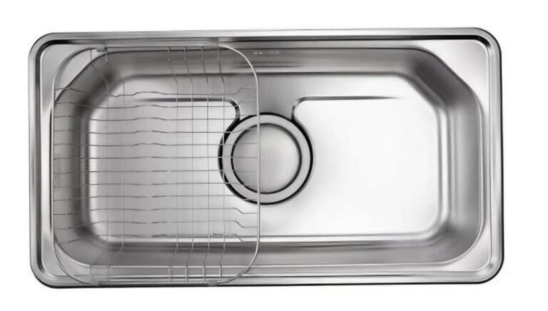 حلة / حوض JIS850 مقاس 85 × 46 سم بالصرف 6 بوصة + شبكة كورينا