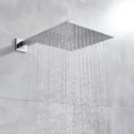 طاسة دش استانلس مربعة سمك 1مم بعامود الدفن