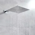 طاسة دش استانلس مربعة سمك 1مم بعامود الدفن