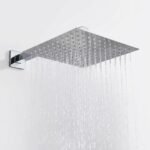 طاسة دش استانلس مربعة سمك 1مم بعامود الدفن