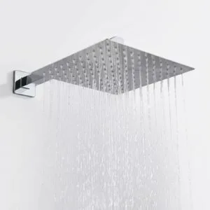 طاسة دش استانلس 30×30 سم مربعة سمك 1مم بعامود الدفن