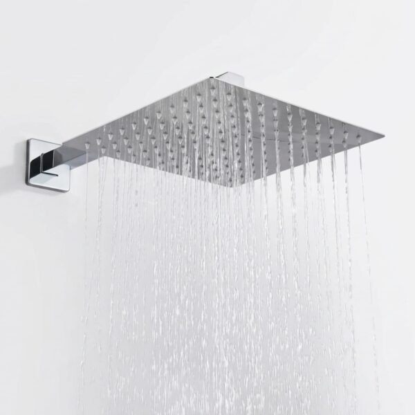 طاسة دش استانلس مربعة سمك 1مم بعامود الدفن