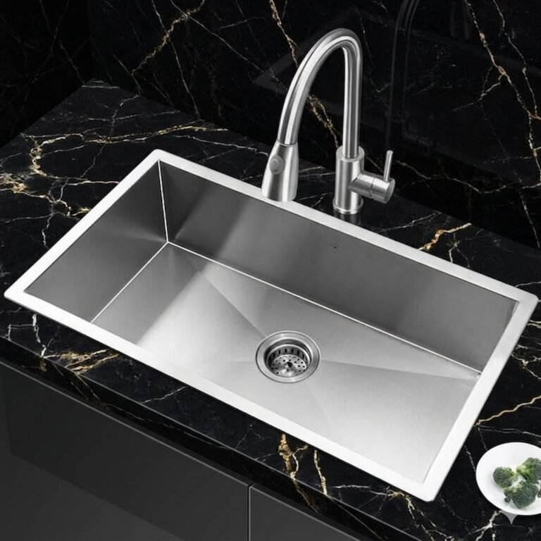 حوض مطبخ Mans مقاس 75 * 42 سم هاند ميد استانلس استيل 304