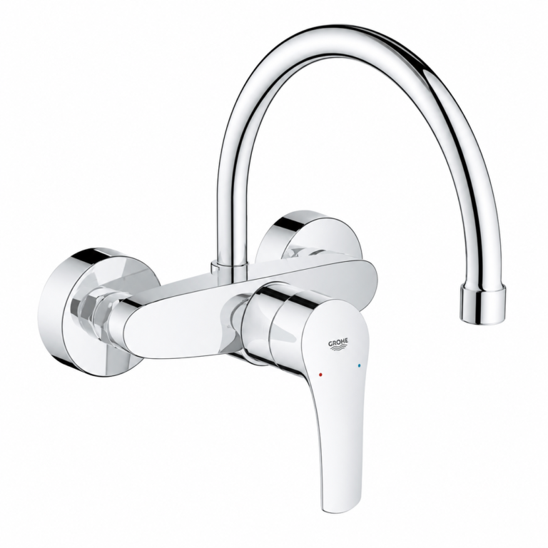 خلاط مطبخ حائطي جروهي يوروسمارت 32482003 بقنطرة متحركة GROHE EUROSMART