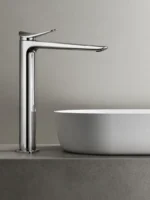 ⁦خلاط حوض ديكور كروم HY-2412SI من هوايي⁩ - الصورة ⁦2⁩
